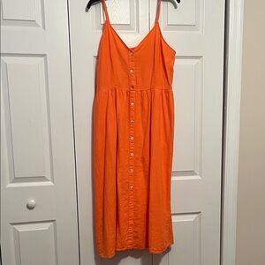 a new day Orange Midi Dress